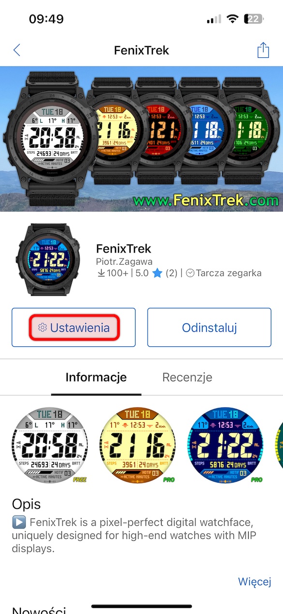 FenixTrek Settings1